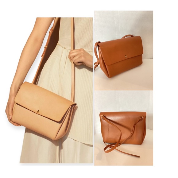 Aritzia Handbags - Auxiliary Dalen Regular Size Leather Bag Colour Warm Brown